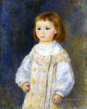 enfant en blanc Pierre Auguste Renoir Peinture à l'huile